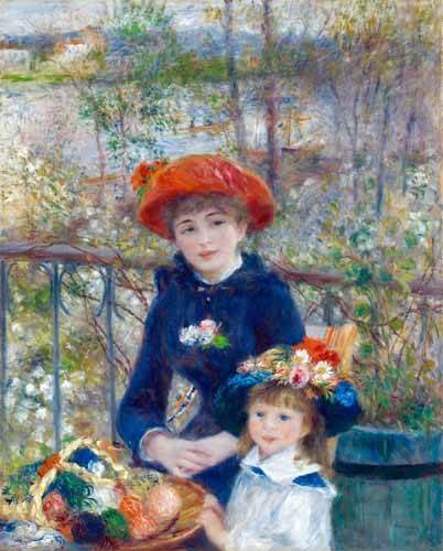 Painting -Two Sisters, 1881-, Pierre Auguste Renoir