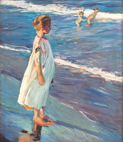 Portrait Painting - Girl on the Beach, Joaquin Sorolla