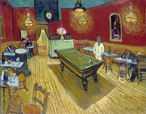 Landscape painting -The Night Cafe, 1888-, Vincent Van Gogh