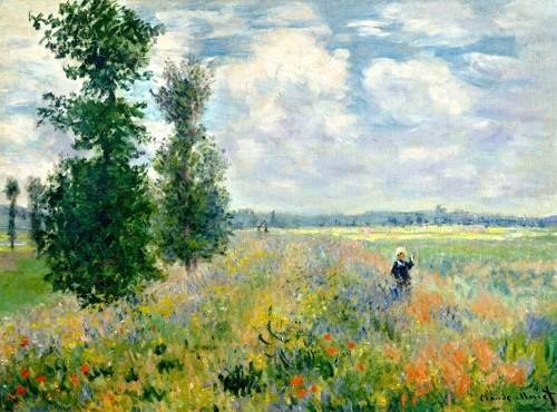 Painting -The Poppy Field -, Claude Monet