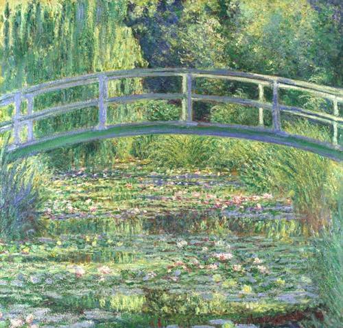 Painting -Waterlily Pond, 1899 (oil on canvas)-, Claude Monet