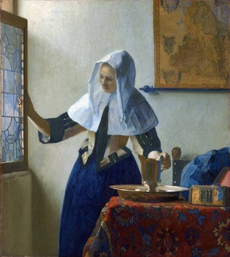 Painting - Young Woman with a Water Pitcher, 1662 - Johannes Vermeer