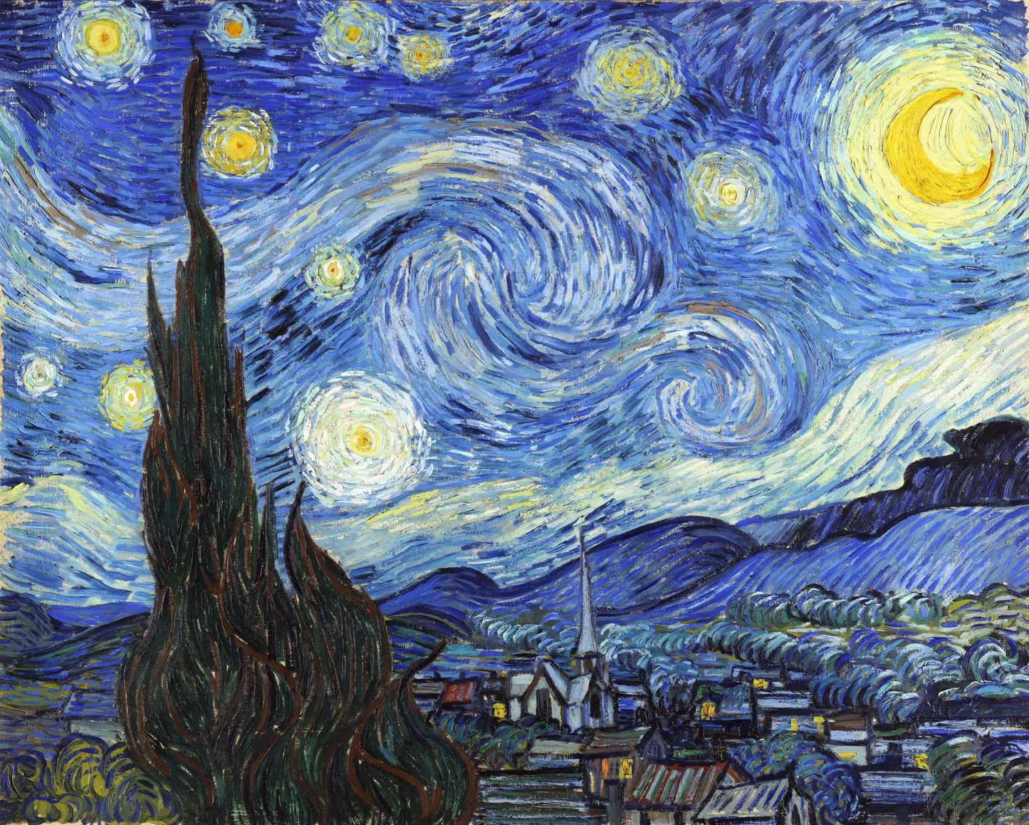 Living room painting - The Starry Night. Vincent Van Gogh