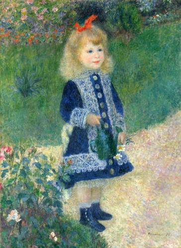 Painting A Girl with a Watering Can, 1881 - Pierre Auguste Renoir