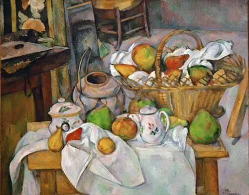 Painting Still Life with Basket of Fruit - Paul Cézanne