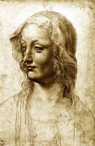 Painting - Face of a Woman -, Leonardo da Vinci