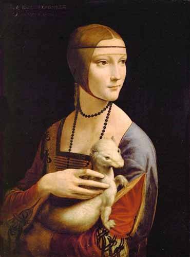 Painting -Lady with an Ermine-, Leonardo da Vinci