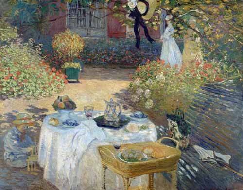 Landscape painting -Monet's Luncheon in the Garden-, Claude Monet