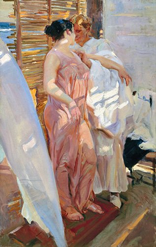 Painting - After the Bath, 1916 -, Joaquin Sorolla