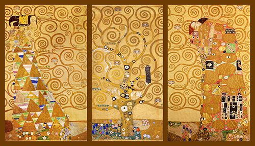 Bedroom Painting -The Tree of Life- Triptych, Gustav Klimt