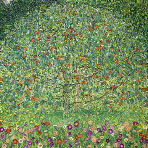 Landscape painting -The Apple Tree, 1912-, Gustav Klimt