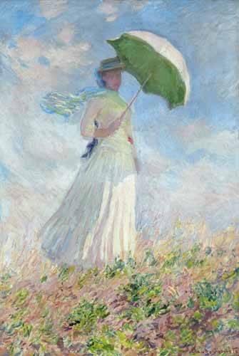 Painting - Outdoor Figure Study, Woman with Hat -, Claude Monet