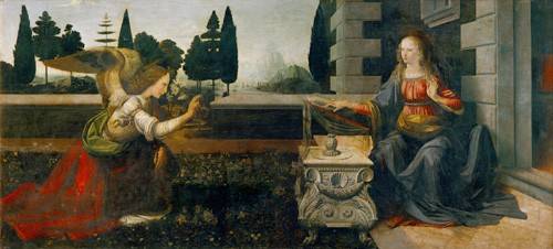 Religious Painting -The Annunciation, 1472-, Leonardo da Vinci