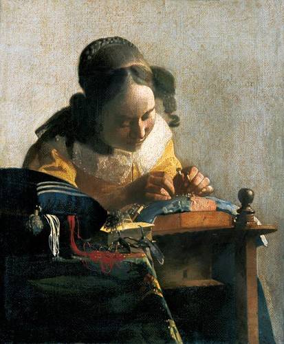 Painting -The Lacemaker-, Johannes Vermeer