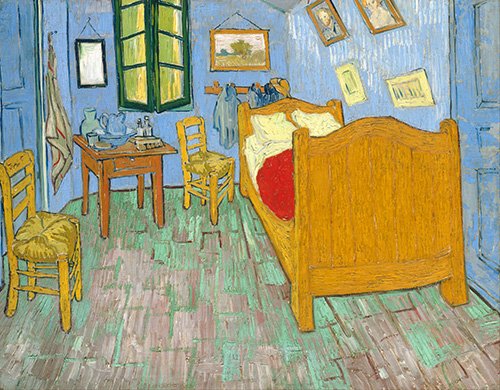 Painting - Van Gogh's Bedroom in Arles, (1889) -, Vincent Van Gogh
