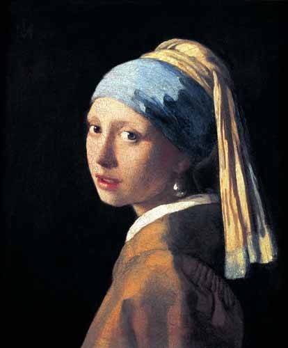 Portrait Painting - Girl with a Pearl Earring - Johannes Vermeer