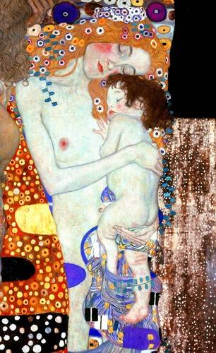 Portrait Painting - The Three Ages of Life (detail), Gustav Klimt