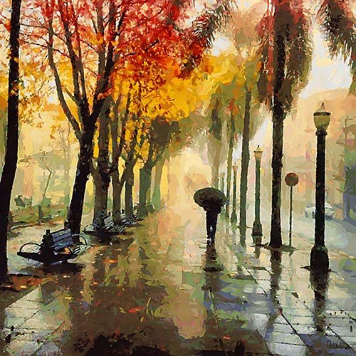 Landscape Painting -Modern CFM14592-, Celito Medeiros