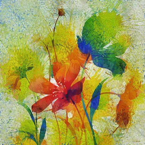 Flower Painting - Modern CM8818 - Celito Medeiros