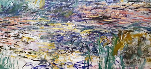 Painting -Nénuphars (roses)-, Claude Monet