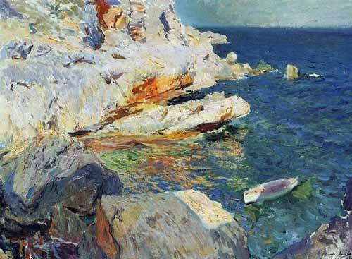 Seascape Painting - Rocks of Javea, Joaquin Sorolla