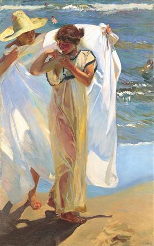 Painting -Leaving the Bath-, Joaquin Sorolla