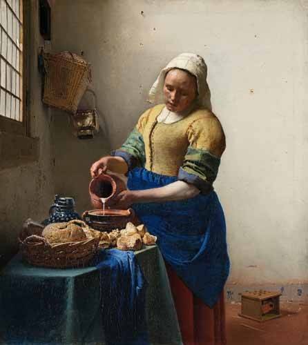 Painting -The Milkmaid, 1660-, Johannes Vermeer